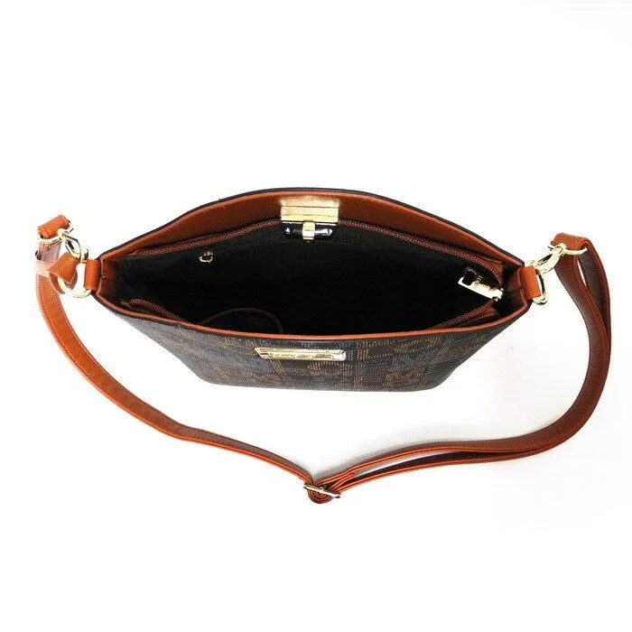 Loem brown signature crossbody messenger wallet Bag set designer inspire