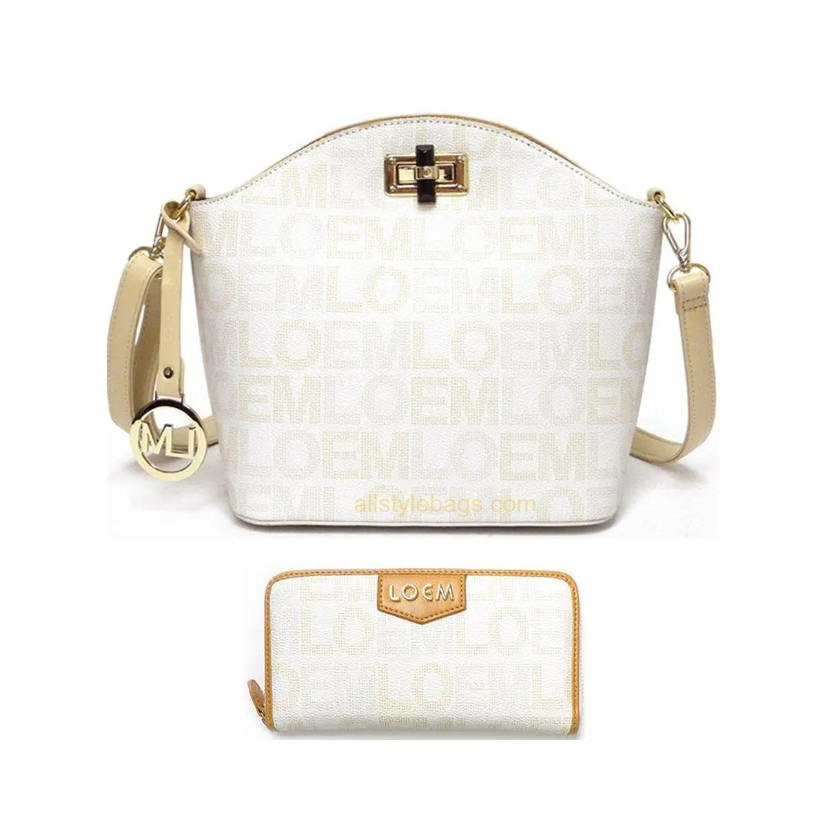 LOEM switch lock signature cross-body shoulder Bag wallet set Designer pockets