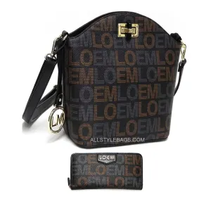 LOEM switch lock signature cross-body shoulder Bag wallet set Designer pockets