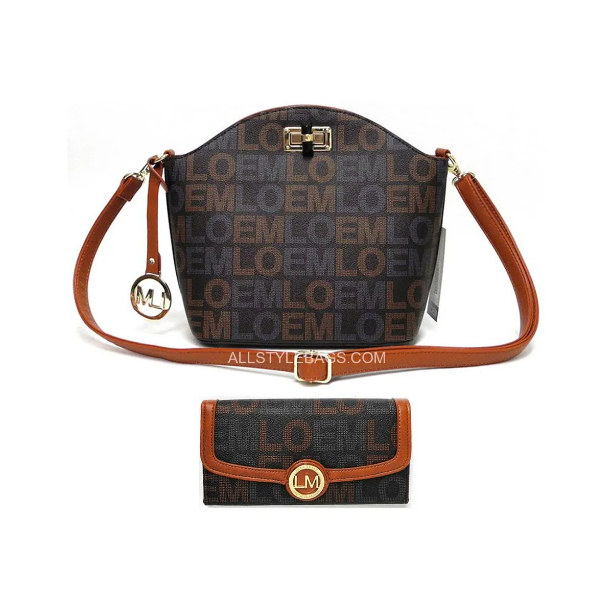 LOEM switch lock signature cross-body shoulder Bag wallet set Designer pockets