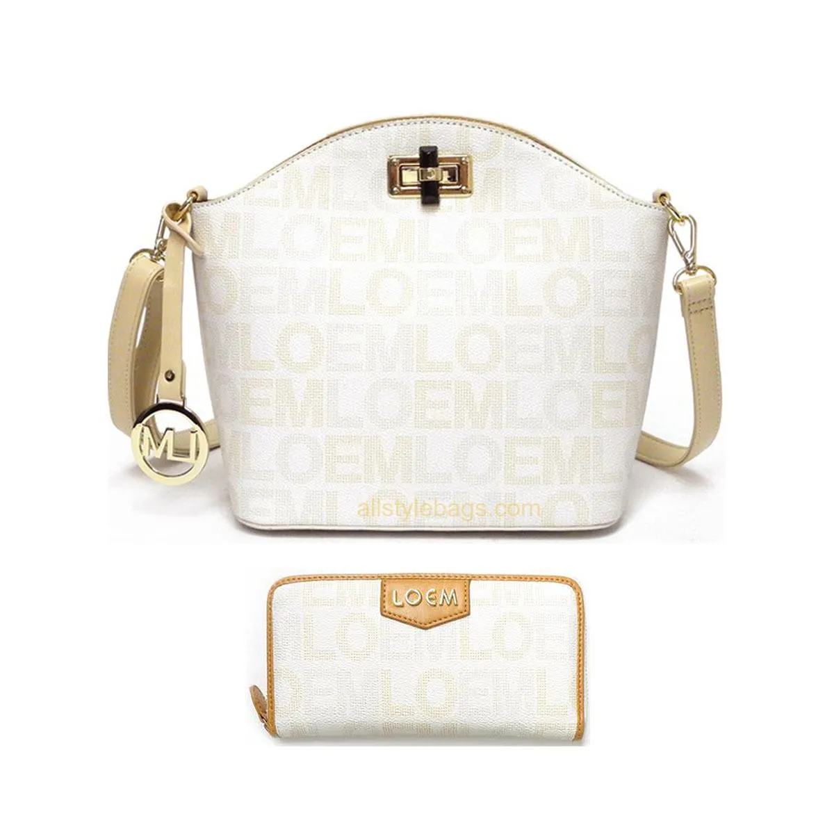 LOEM switch lock signature cross-body shoulder Bag wallet set Designer pockets