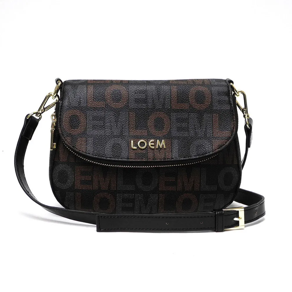 LOEM white crossbody shoulder Bag messenger handbag signature flap over pockets