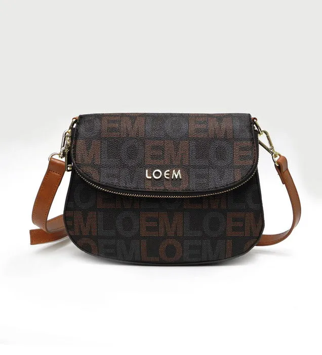 LOEM white crossbody shoulder Bag messenger handbag signature flap over pockets