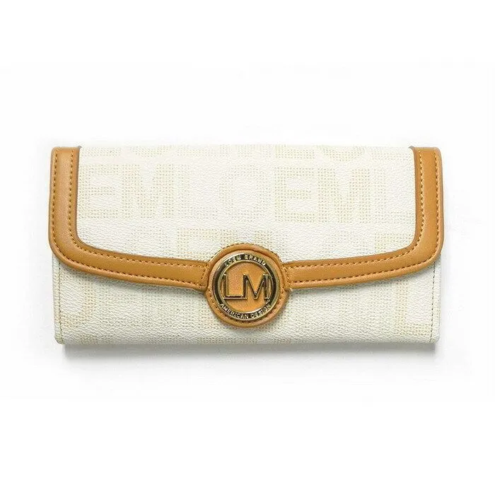 LOEM white crossbody shoulder wallet Bag set messenger handbag signature flap