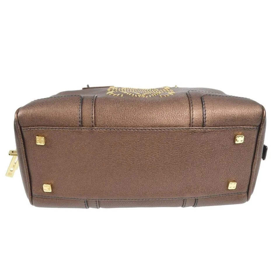 Loewe Amazona 28 Handbag Purse Bronze Leather 260610 99645