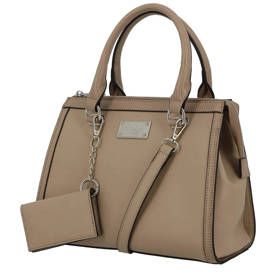 Londi  Textured  Trim Midi Satchel  PCL05105STSK-A0