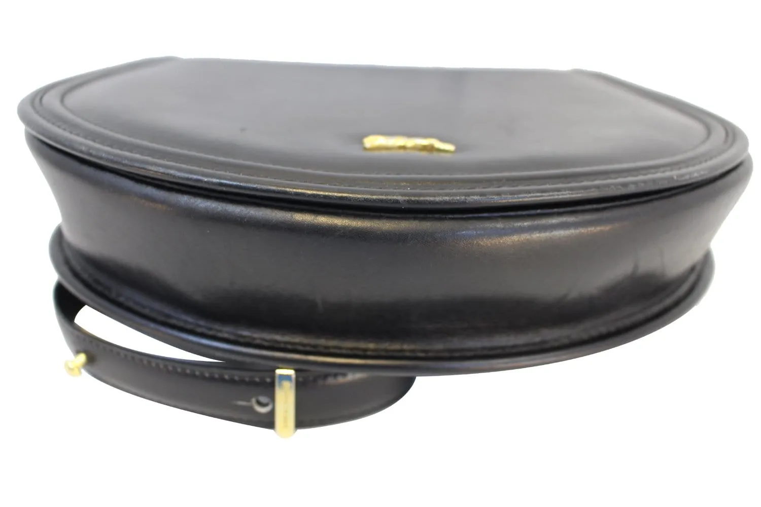 LONGCHAMP Black Leather Crossbody Bag
