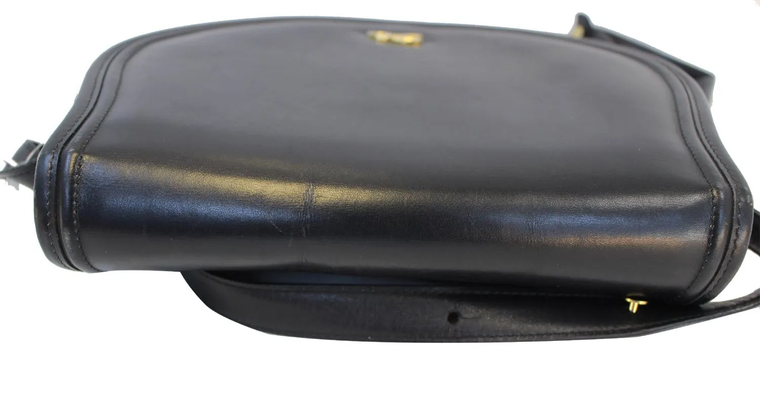 LONGCHAMP Black Leather Crossbody Bag