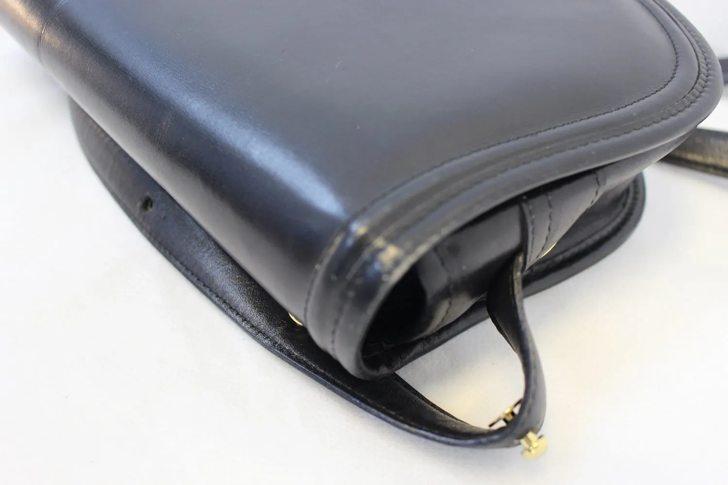 LONGCHAMP Black Leather Crossbody Bag