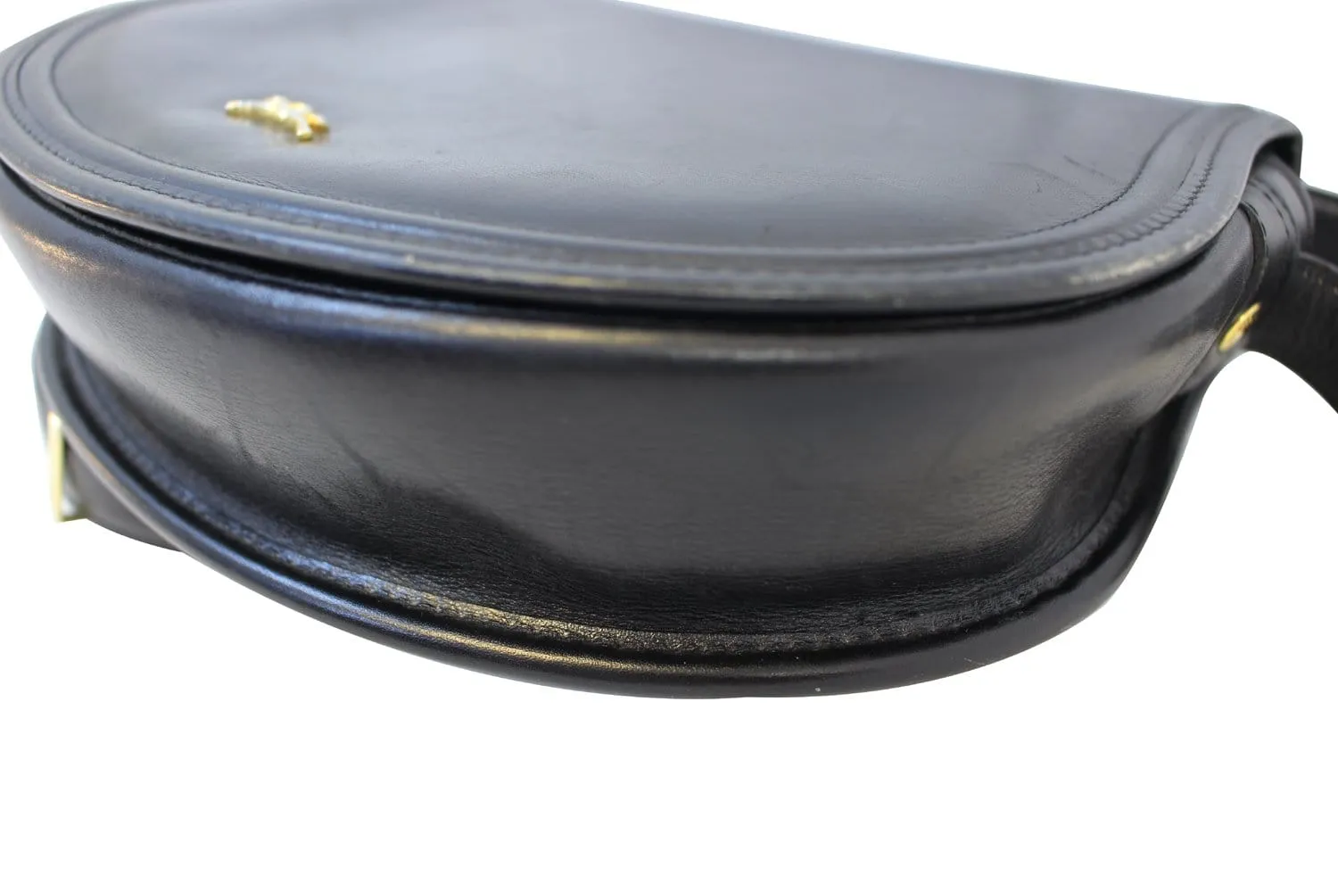 LONGCHAMP Black Leather Crossbody Bag
