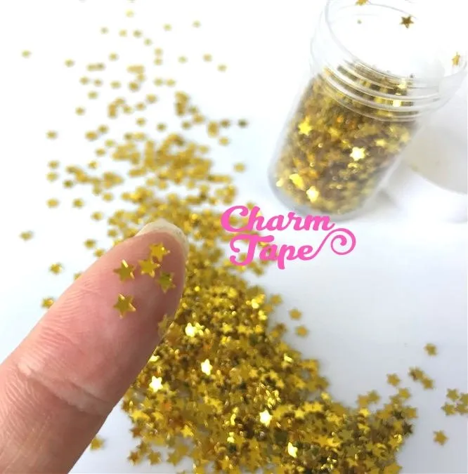Loose mini Stars glitters, bottle UV resin, nail gel, acrylic nail, nail polish glitter No hole Metallic Embellishment Costume Craft