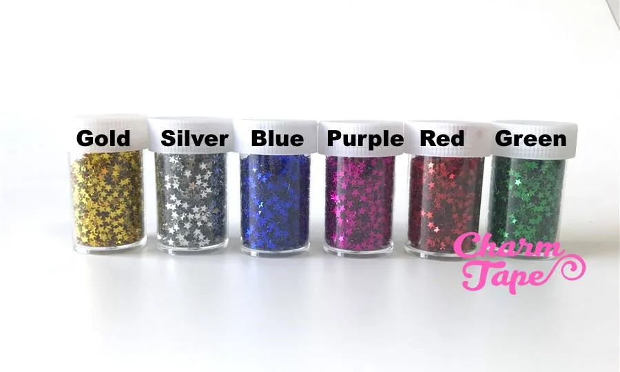 Loose mini Stars glitters, bottle UV resin, nail gel, acrylic nail, nail polish glitter No hole Metallic Embellishment Costume Craft