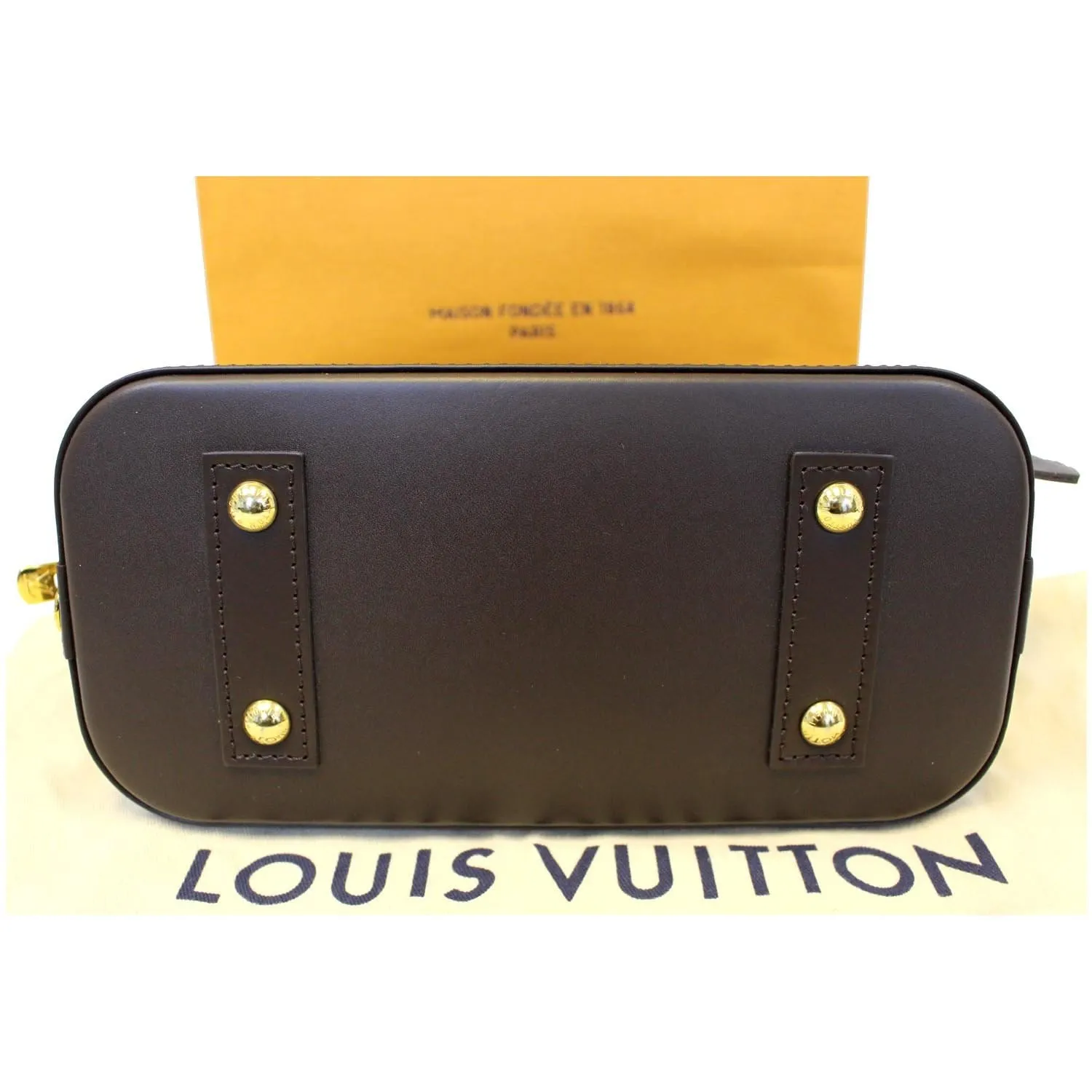 LOUIS VUITTON Alma BB Damier Ebene Satchel Crossbody Bag