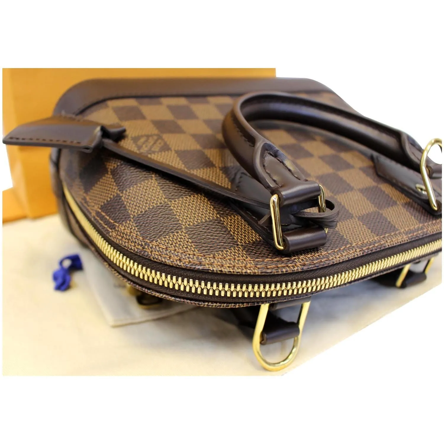 LOUIS VUITTON Alma BB Damier Ebene Satchel Crossbody Bag