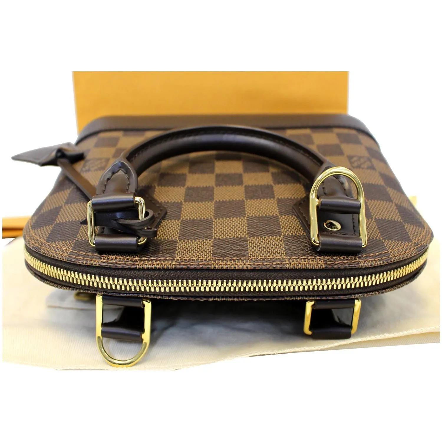 LOUIS VUITTON Alma BB Damier Ebene Satchel Crossbody Bag