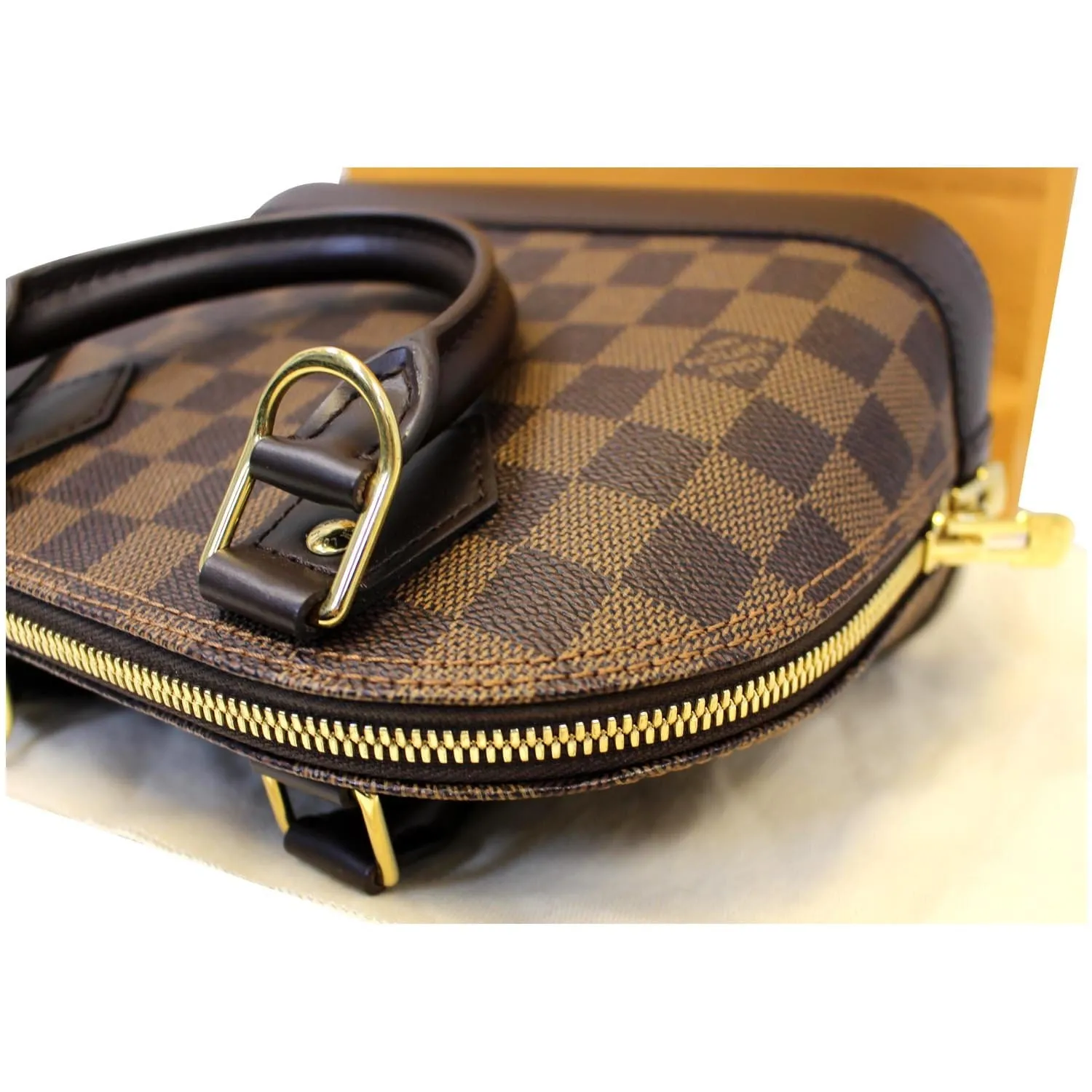 LOUIS VUITTON Alma BB Damier Ebene Satchel Crossbody Bag
