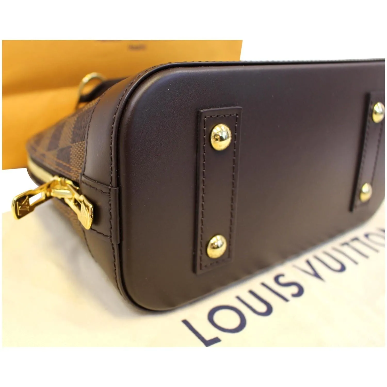 LOUIS VUITTON Alma BB Damier Ebene Satchel Crossbody Bag