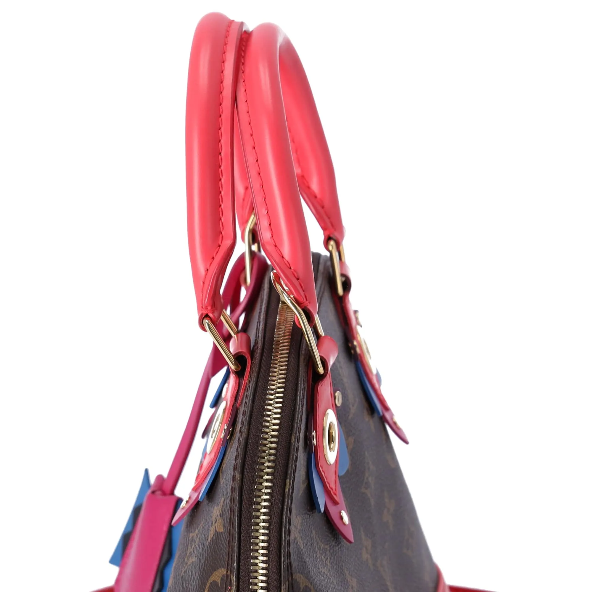Louis Vuitton Alma BB Totem Monogram Canvas Satchel Bag Flamingo M41659