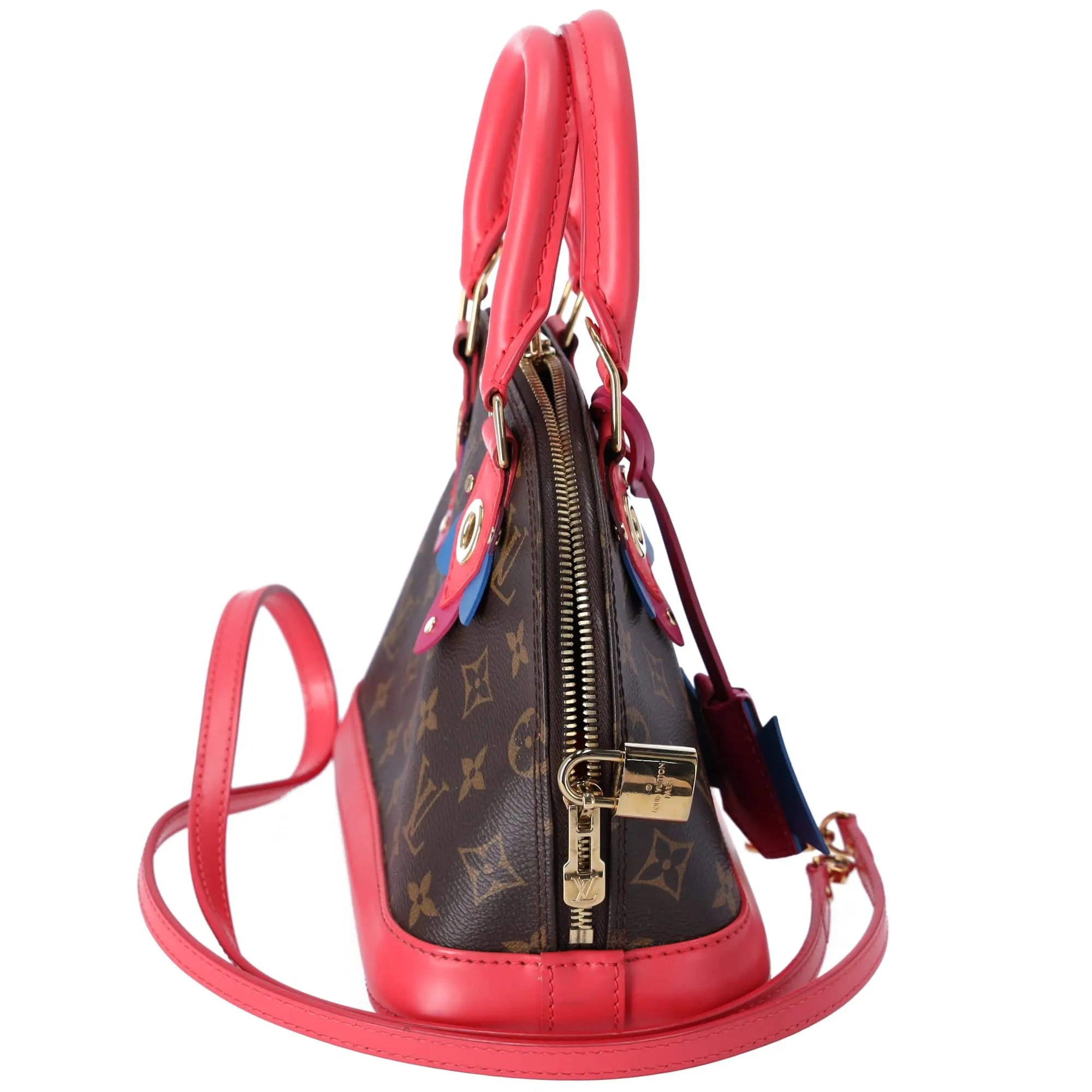 Louis Vuitton Alma BB Totem Monogram Canvas Satchel Bag Flamingo M41659