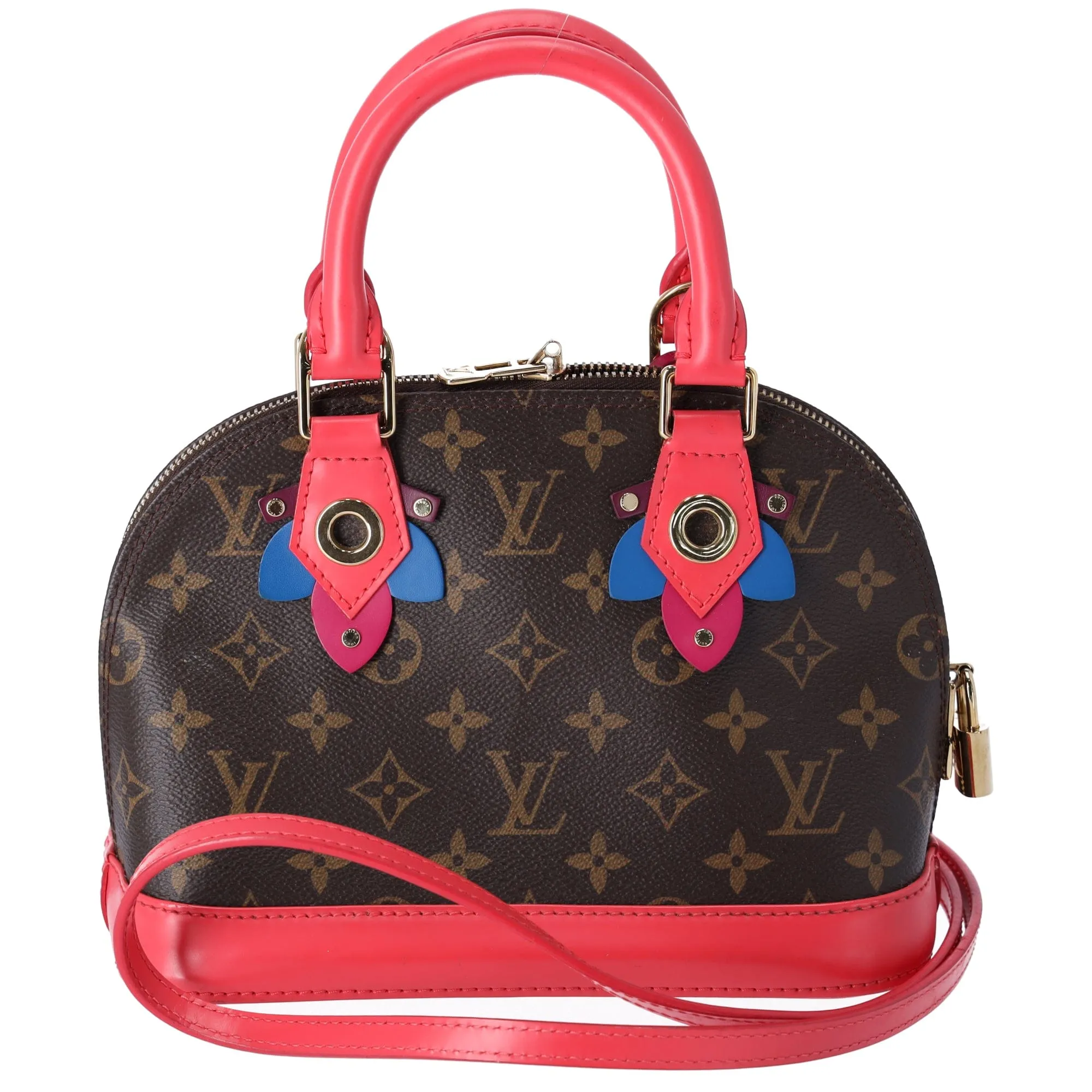 Louis Vuitton Alma BB Totem Monogram Canvas Satchel Bag Flamingo M41659