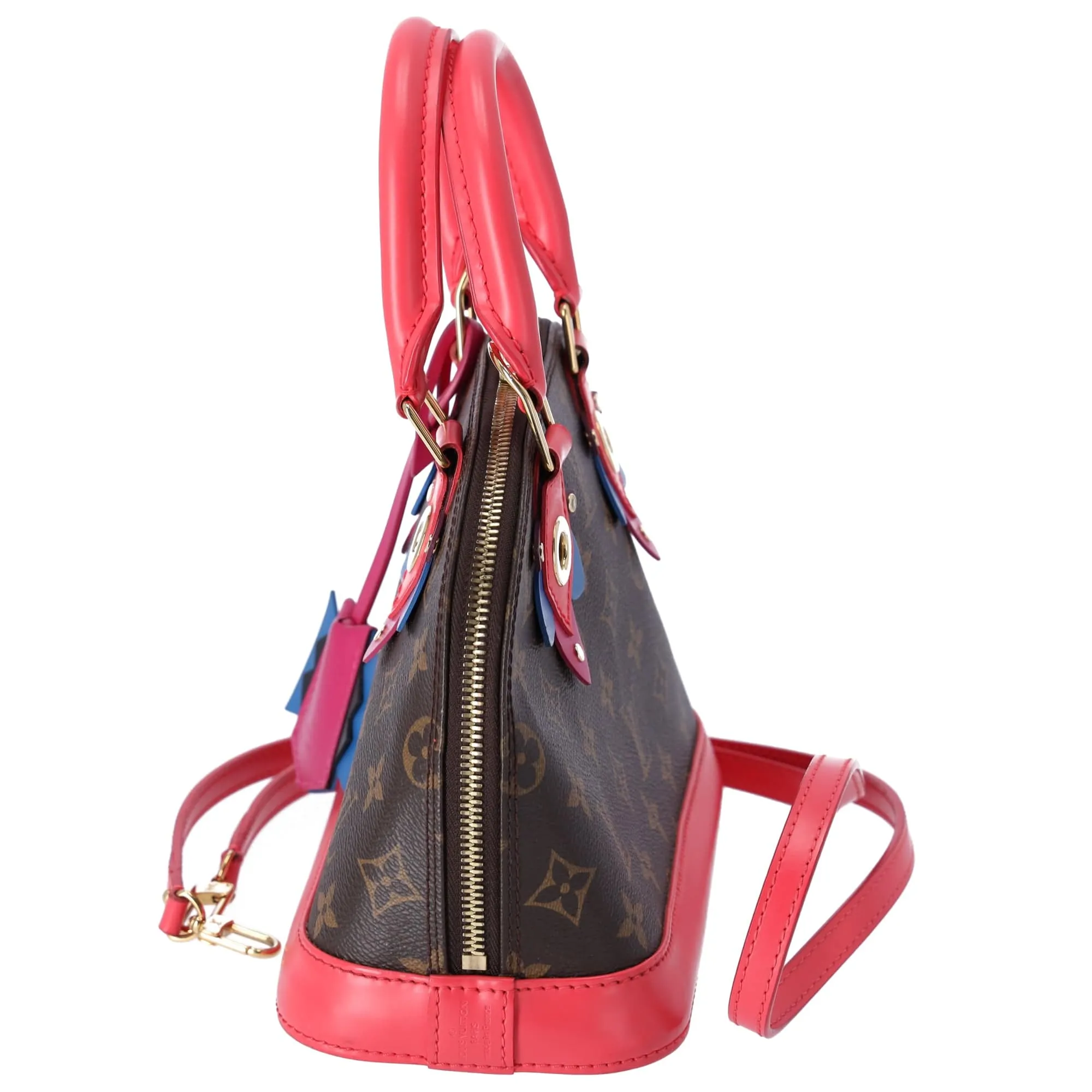 Louis Vuitton Alma BB Totem Monogram Canvas Satchel Bag Flamingo M41659