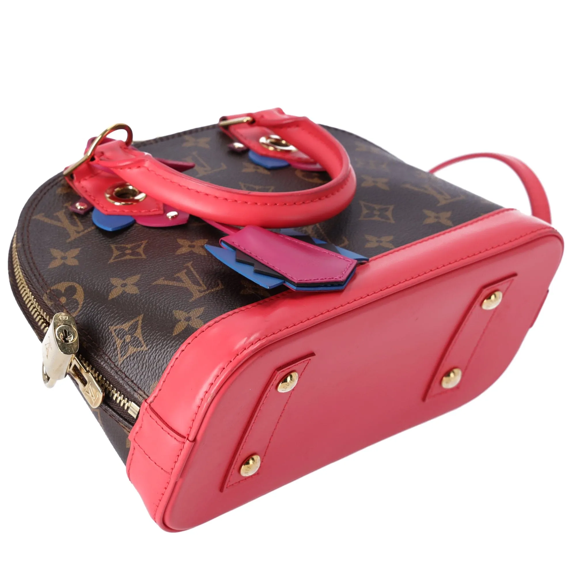 Louis Vuitton Alma BB Totem Monogram Canvas Satchel Bag Flamingo M41659