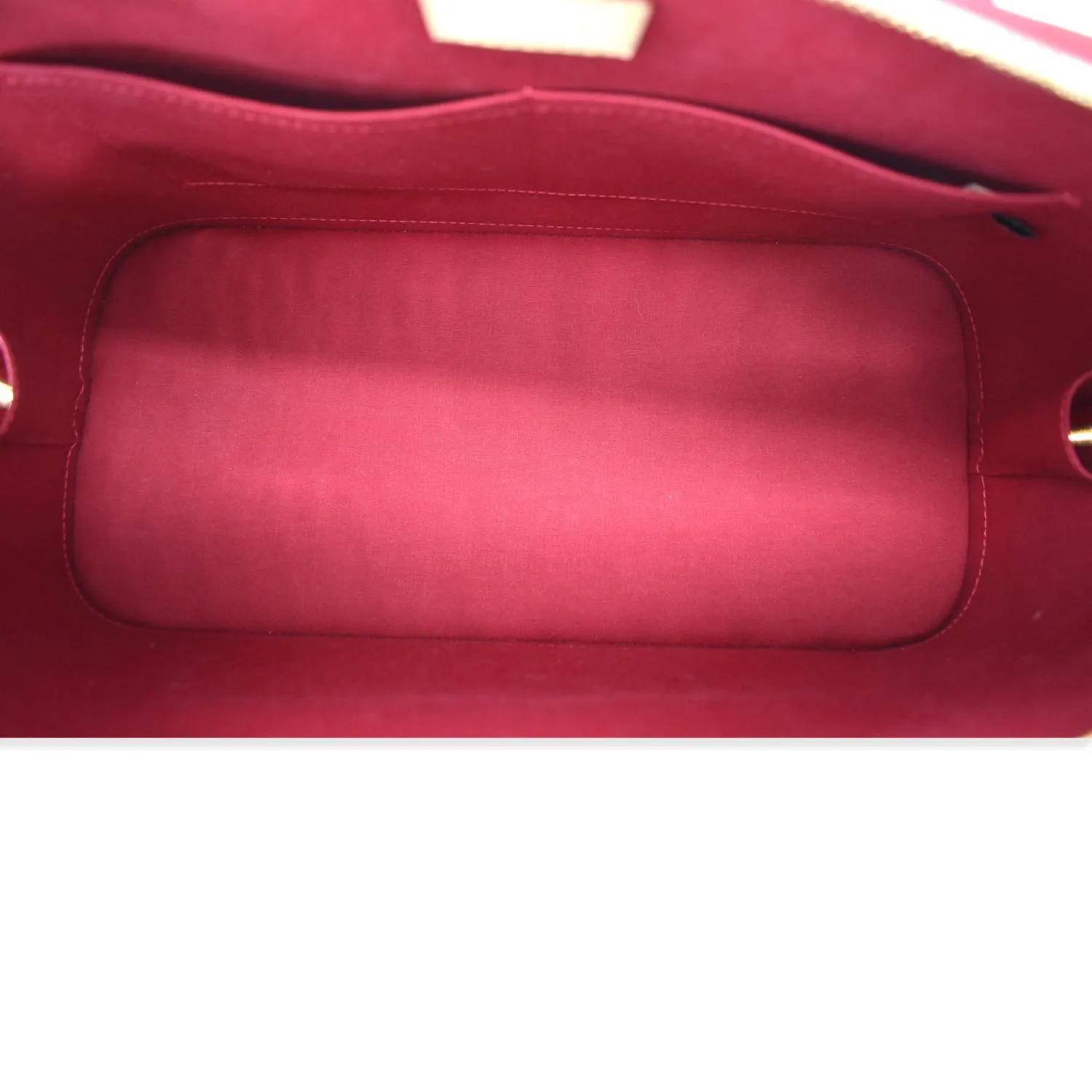LOUIS VUITTON Alma GM Monogram Vernis Satchel Bag Red