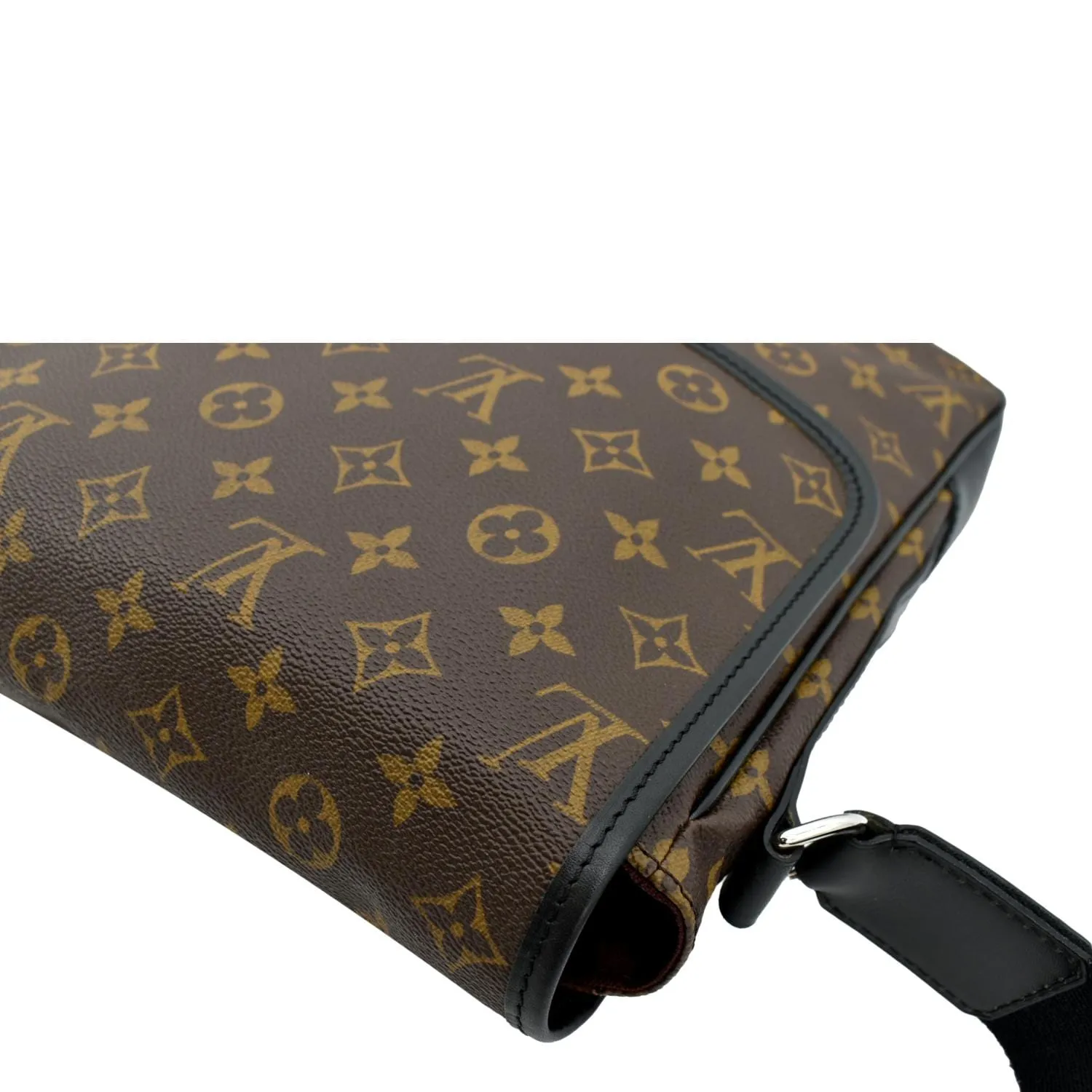 LOUIS VUITTON Bass MM Monogram Macassar Canvas Messenger Bag Brown