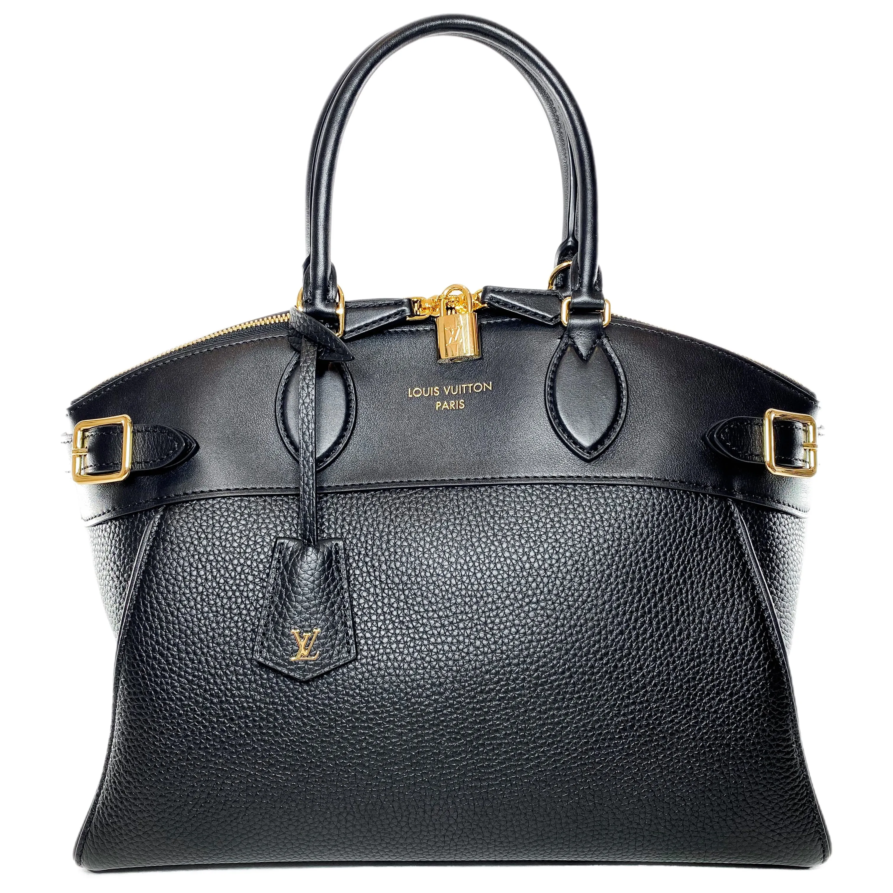Louis Vuitton Black Taurillon Vendome Lock It MM