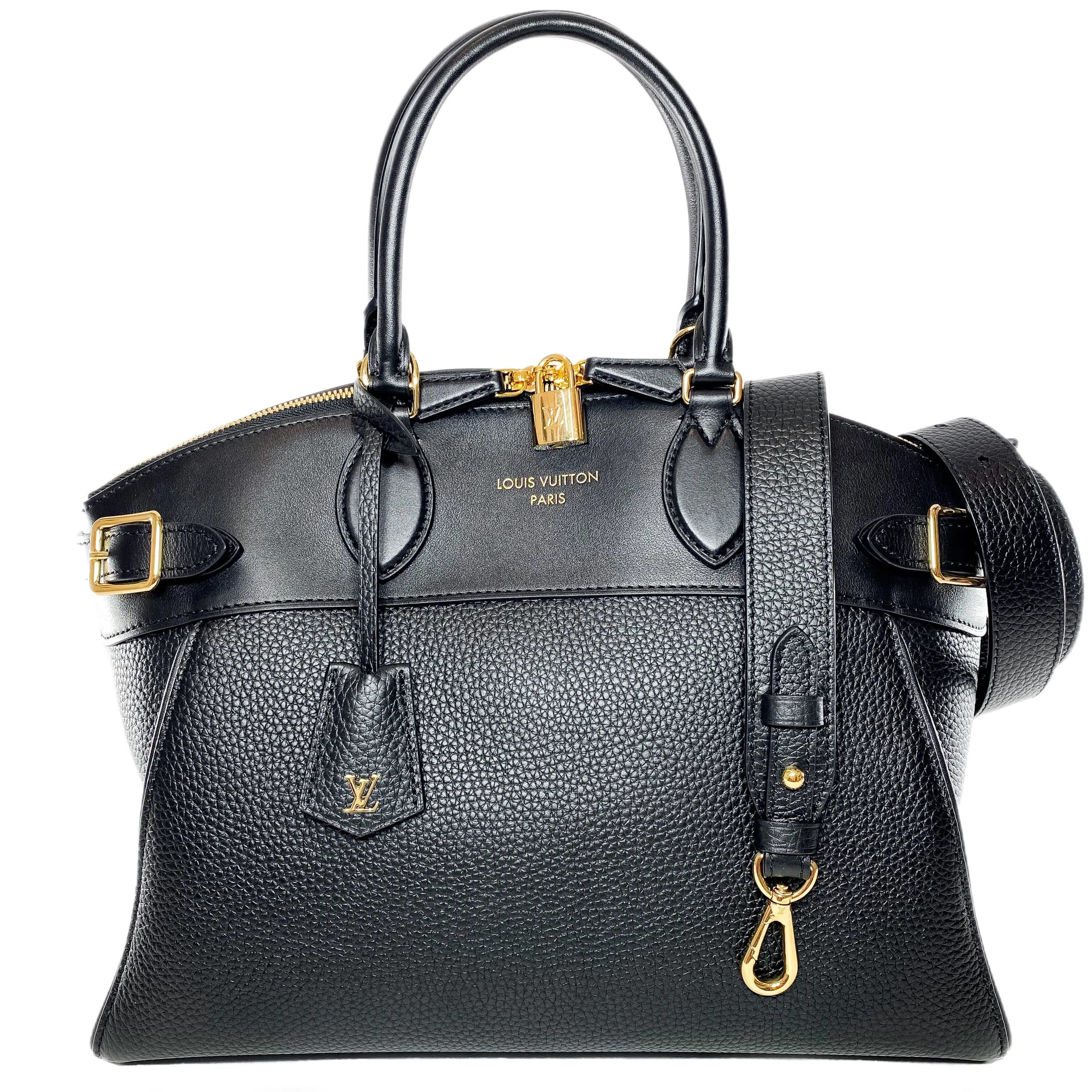 Louis Vuitton Black Taurillon Vendome Lock It MM