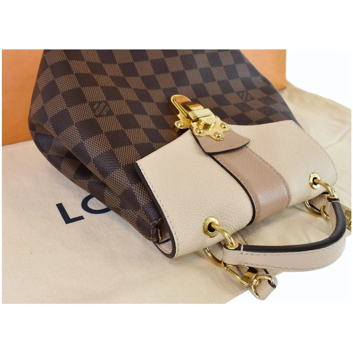 LOUIS VUITTON Clapton Damier Ebene Backpack Bag Brown