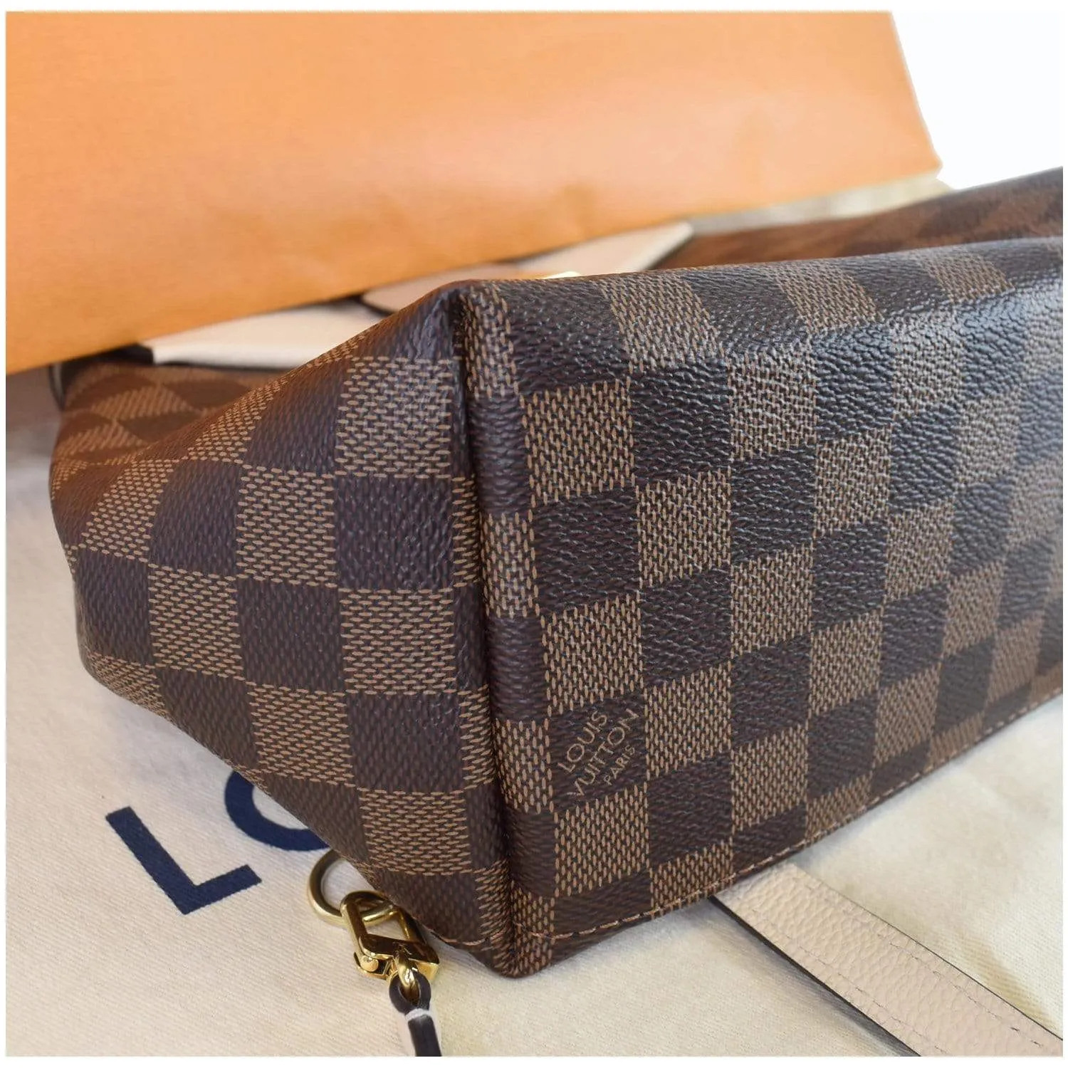 LOUIS VUITTON Clapton Damier Ebene Backpack Bag Brown