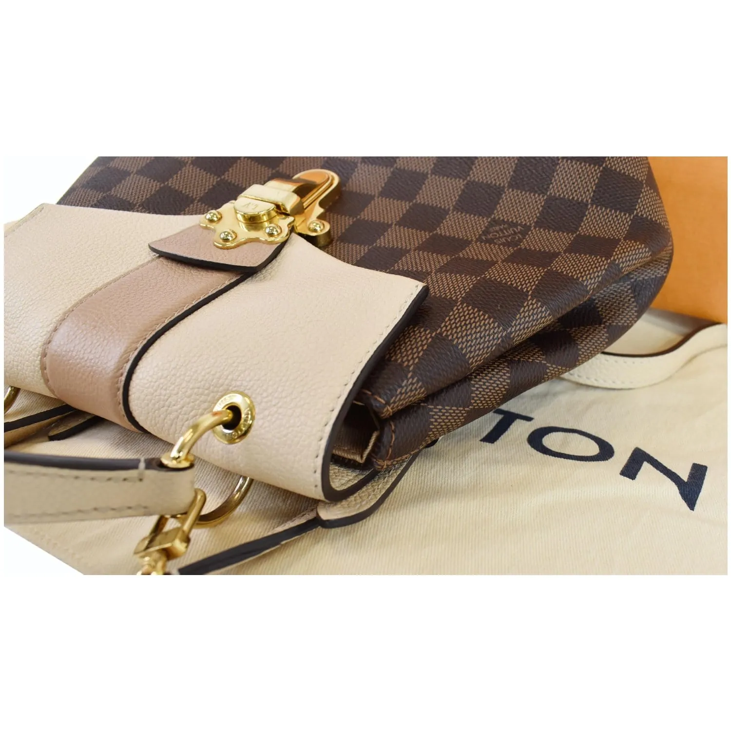LOUIS VUITTON Clapton Damier Ebene Backpack Bag Brown