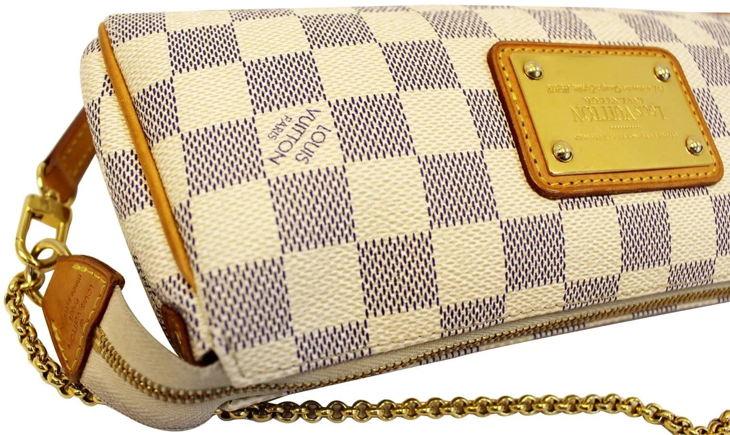 LOUIS VUITTON Damier Azur Eva Clutch Crossbody Bag