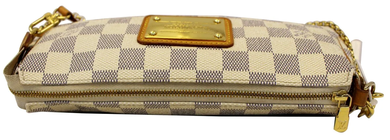 LOUIS VUITTON Damier Azur Eva Clutch Crossbody Bag