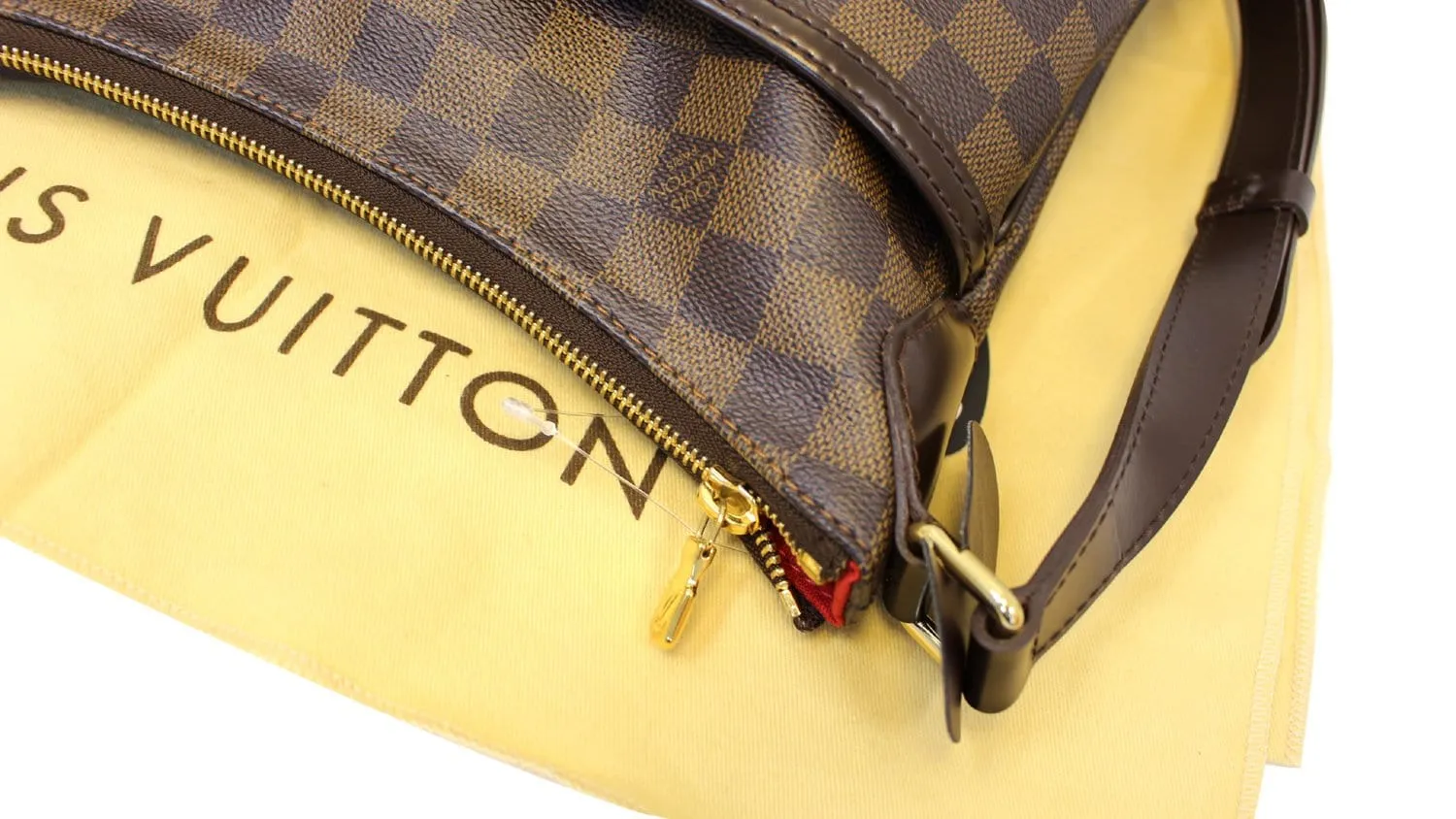 LOUIS VUITTON Damier Ebene Bloomsbury PM Crossbody Bag
