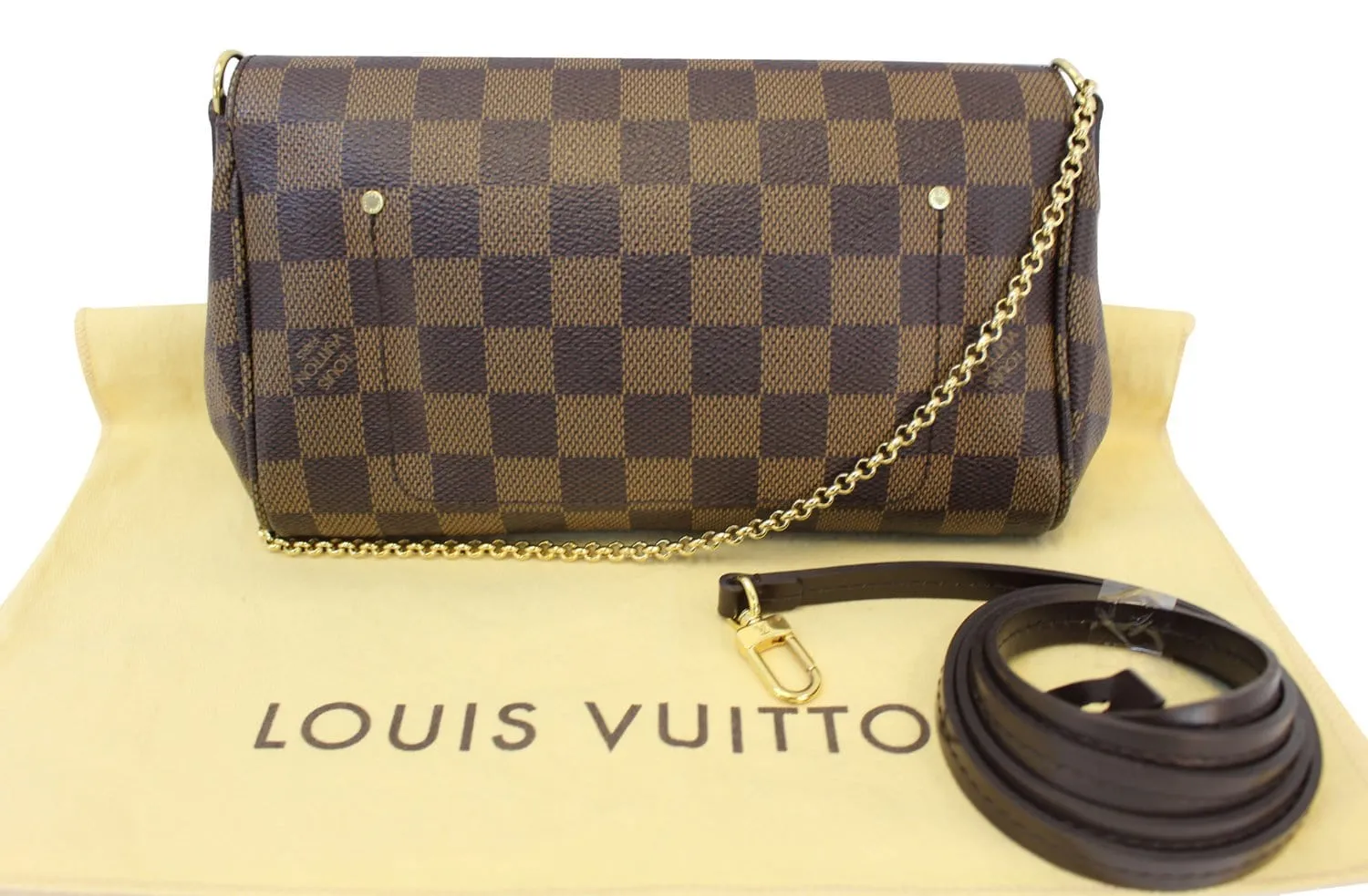 LOUIS VUITTON Damier Ebene Favorite PM Bag