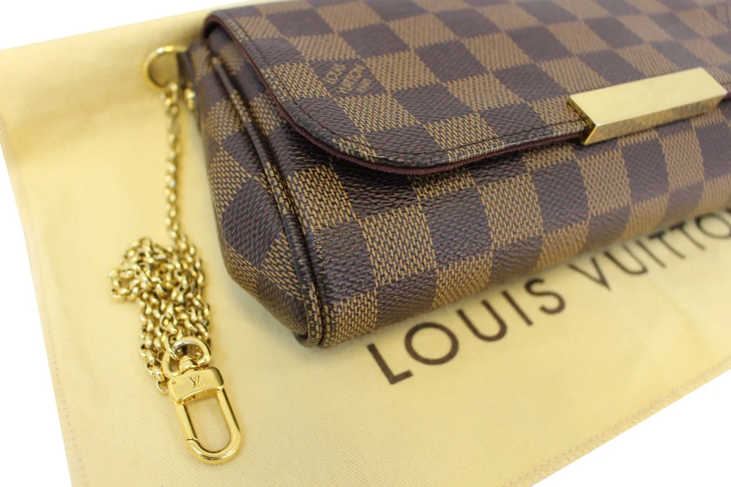 LOUIS VUITTON Damier Ebene Favorite PM Bag