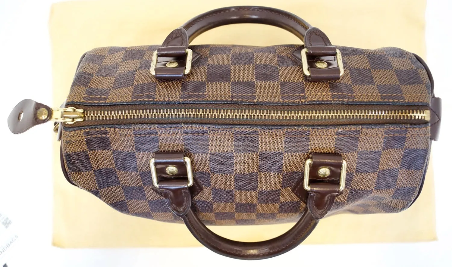 LOUIS VUITTON Damier Ebene Speedy 25 Satchel Bag