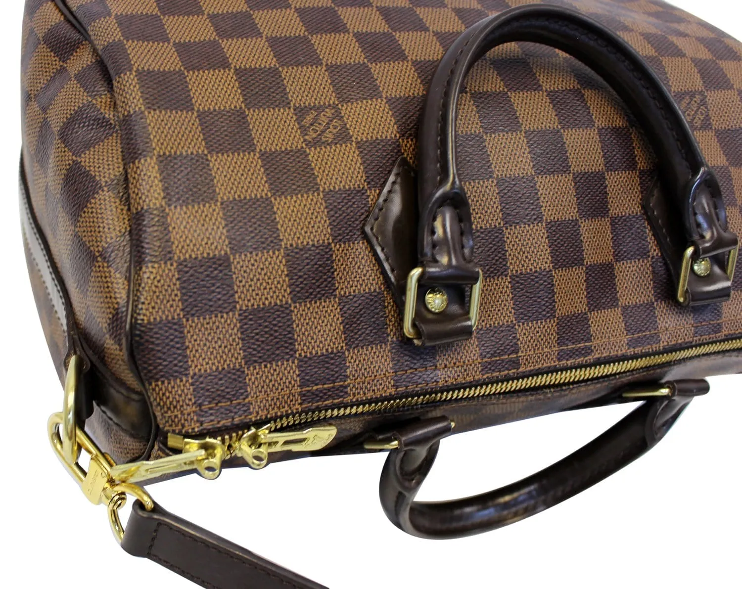 LOUIS VUITTON Damier Ebene Speedy 30 Bandouliere Shoulder Bag