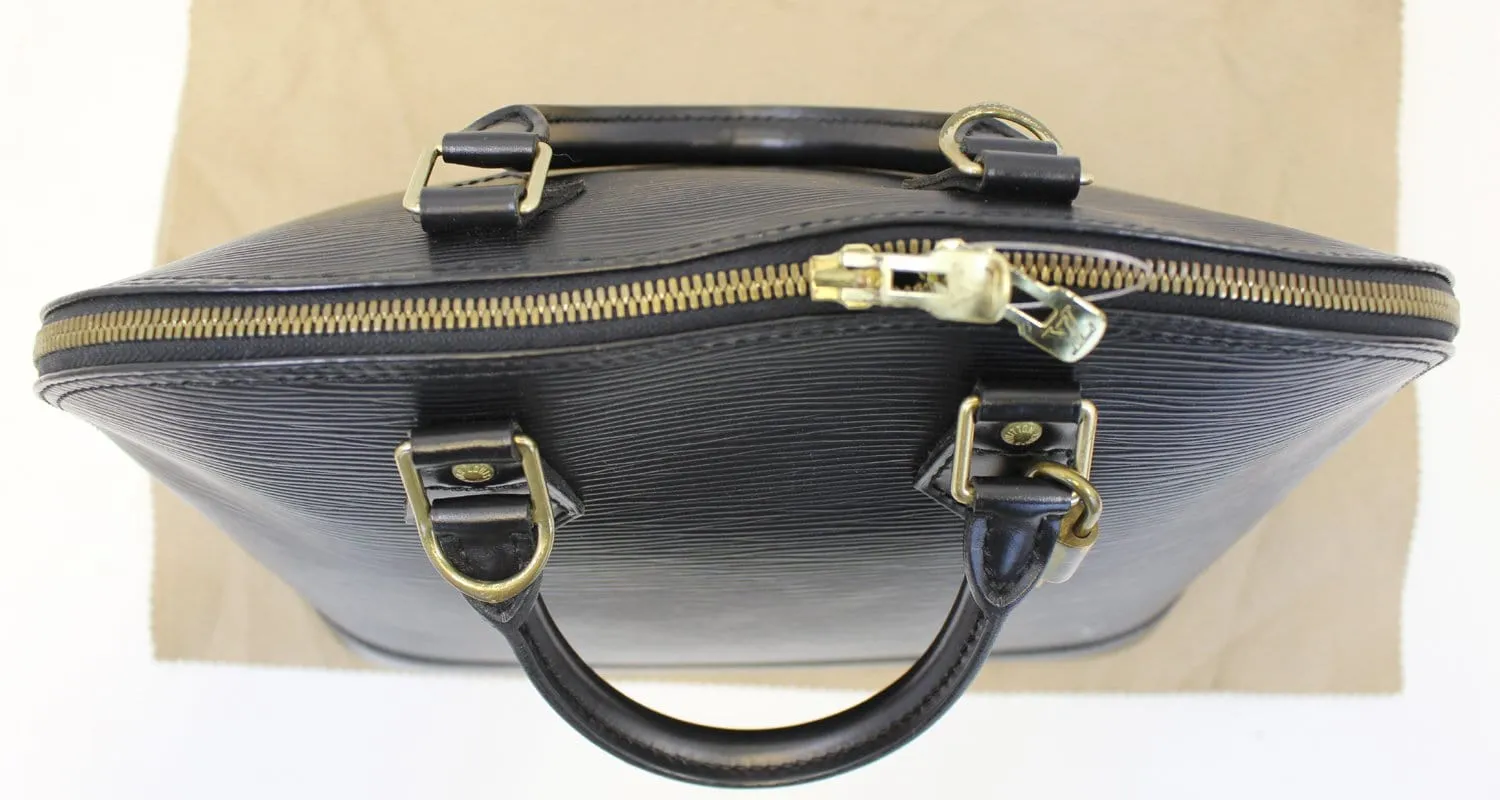 LOUIS VUITTON Epi Leather Alma Black Satchel Bag
