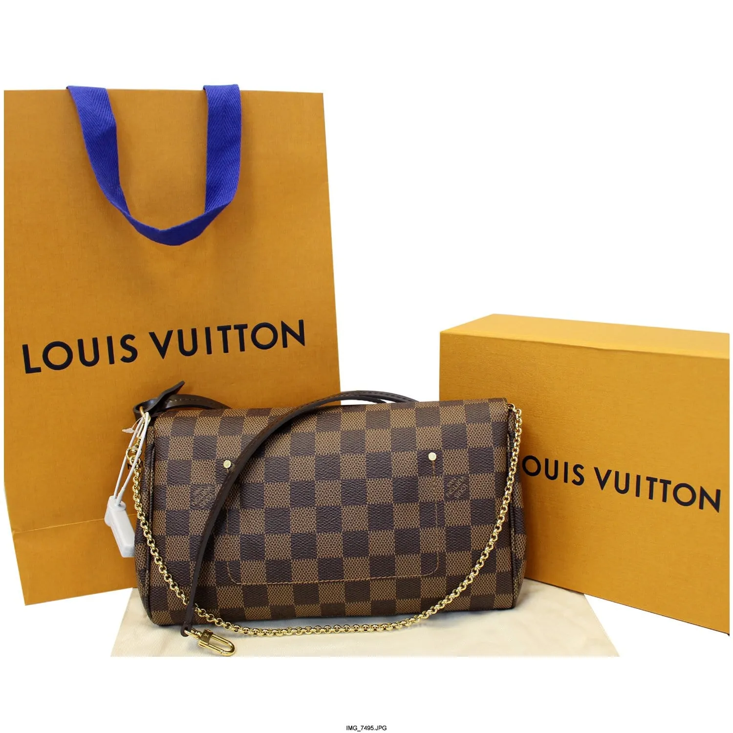 LOUIS VUITTON Favorite MM Damier Ebene Shoulder Crossbody Bag
