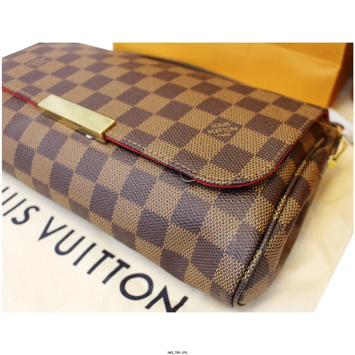 LOUIS VUITTON Favorite MM Damier Ebene Shoulder Crossbody Bag