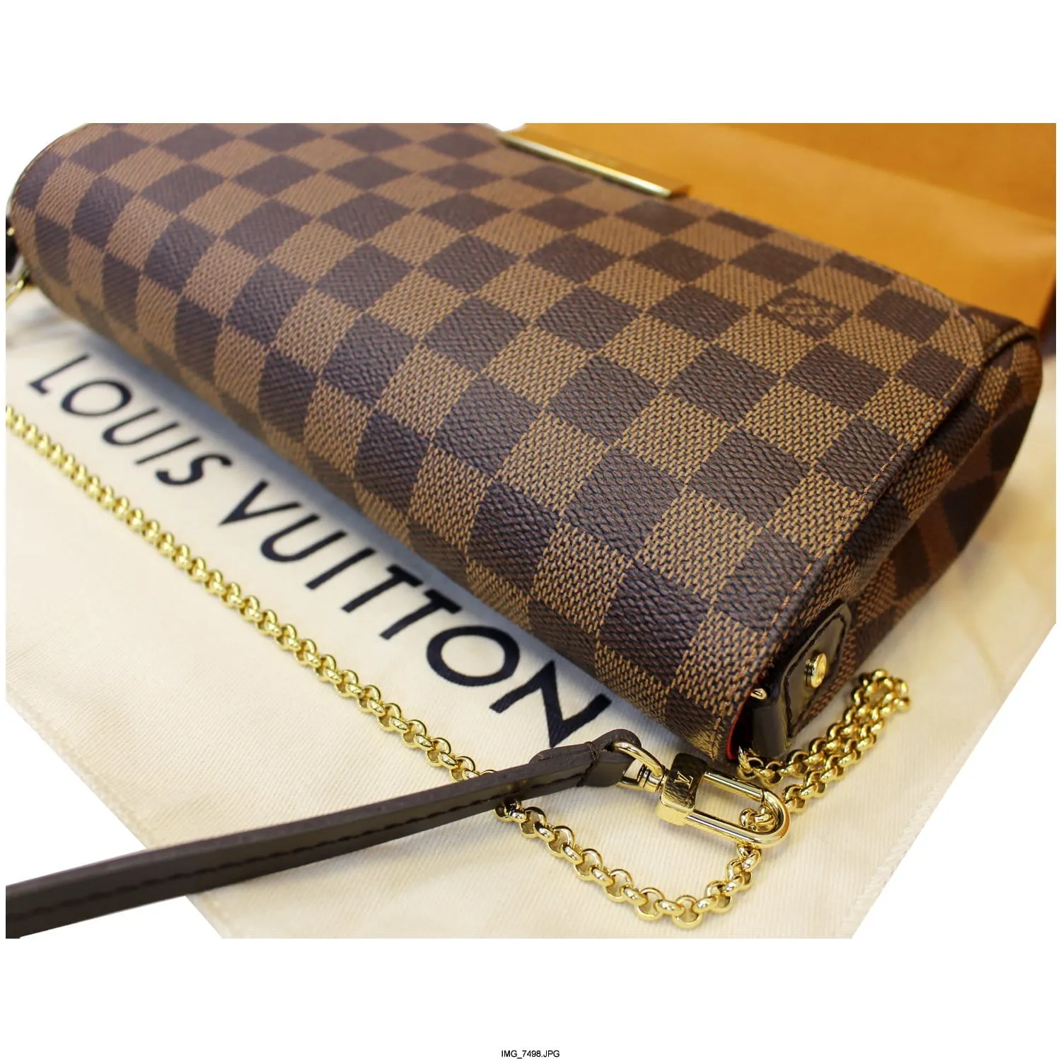 LOUIS VUITTON Favorite MM Damier Ebene Shoulder Crossbody Bag