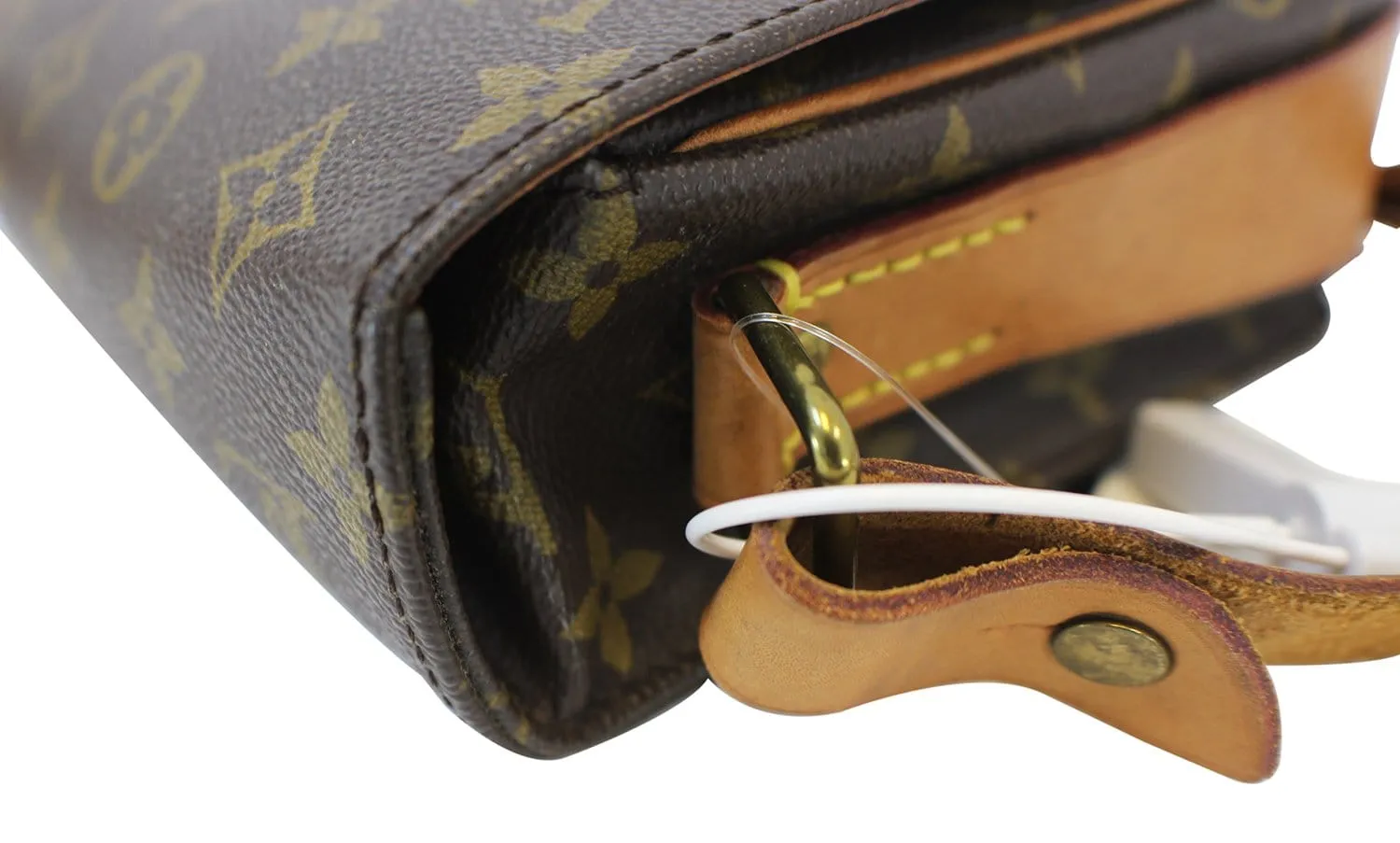 LOUIS VUITTON Monogram Brown Cartouchiere MM Crossbody Bag