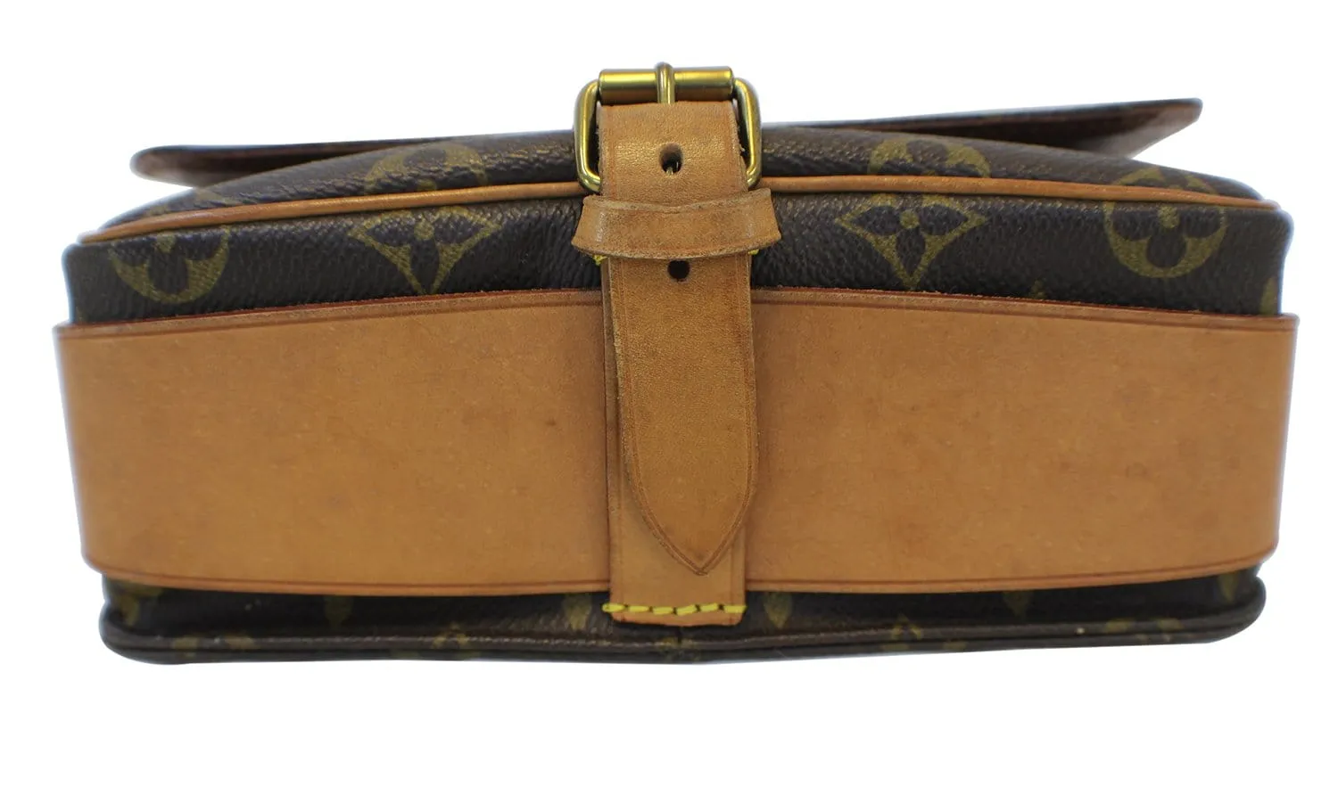 LOUIS VUITTON Monogram Brown Cartouchiere MM Crossbody Bag