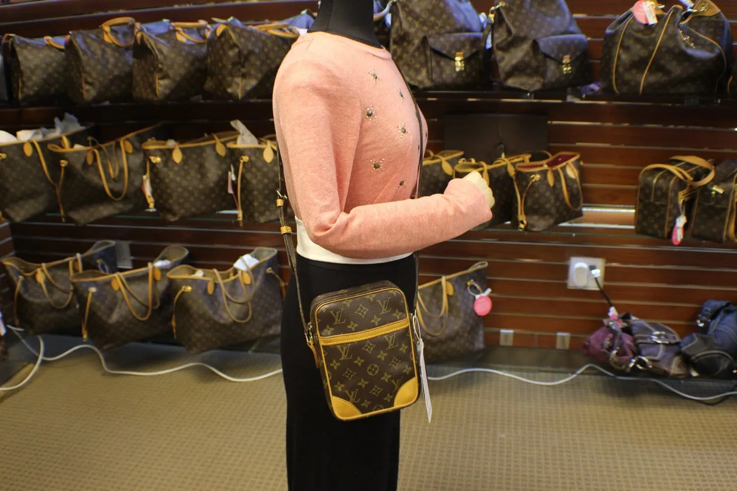LOUIS VUITTON Monogram Canvas Danube Crossbody Bag