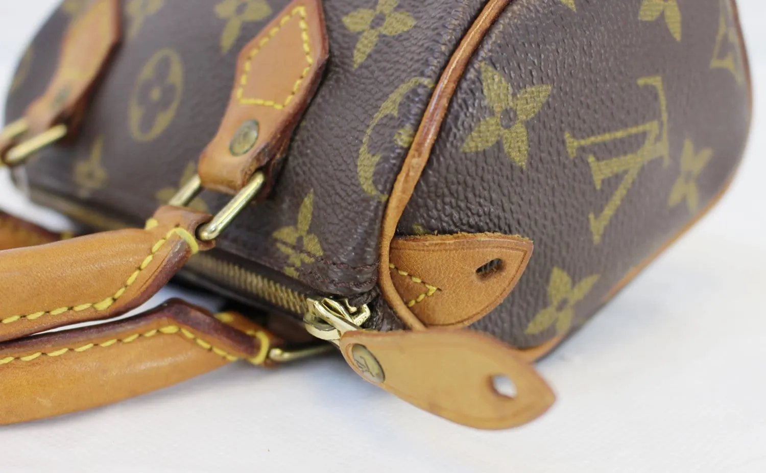 LOUIS VUITTON Monogram Canvas Mini Speedy Satchel  Bag