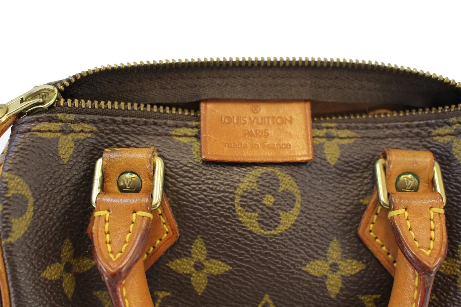 LOUIS VUITTON Monogram Canvas Mini Speedy Satchel  Bag