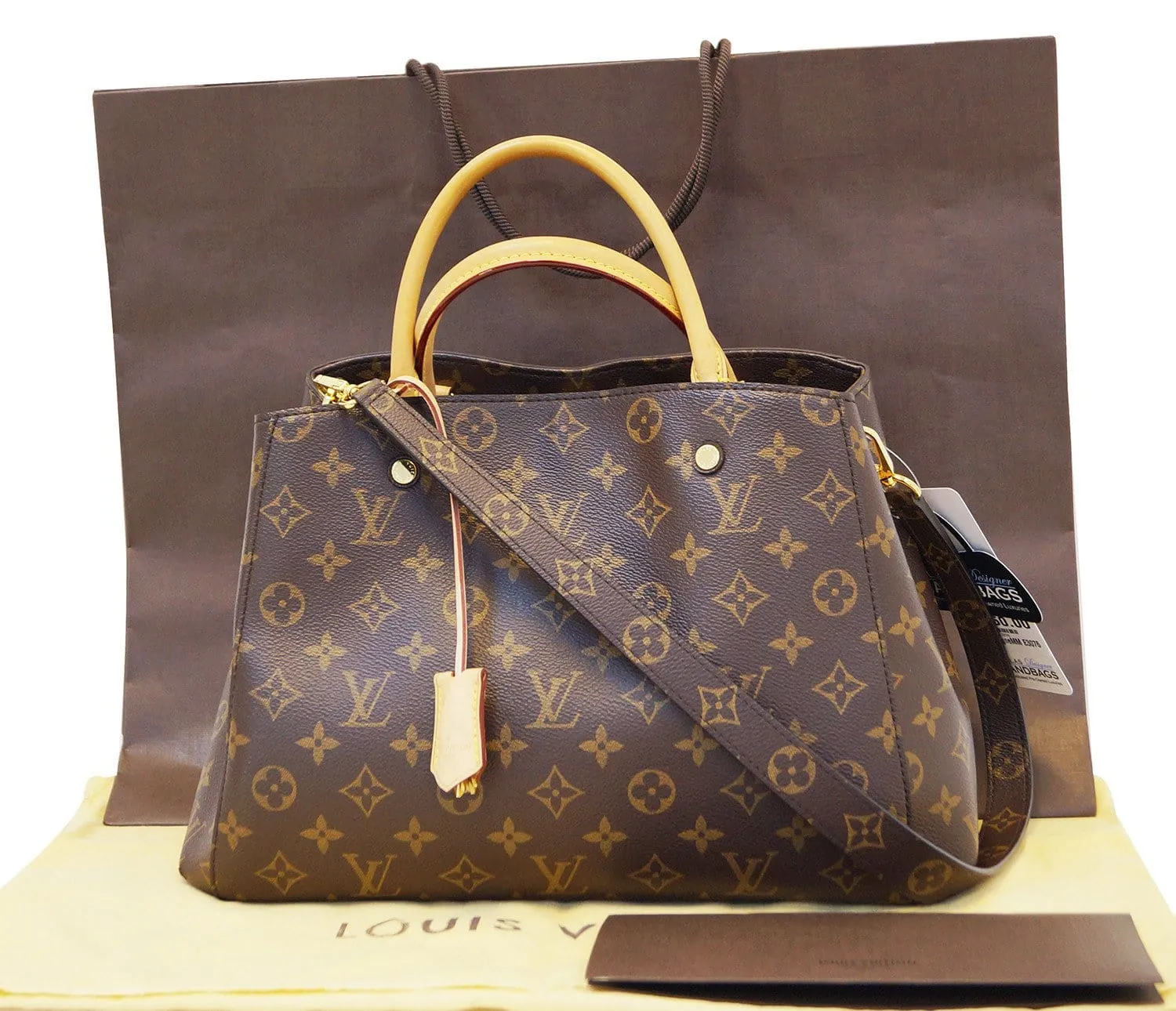 LOUIS VUITTON Monogram Montaigne MM Shoulder Handbag